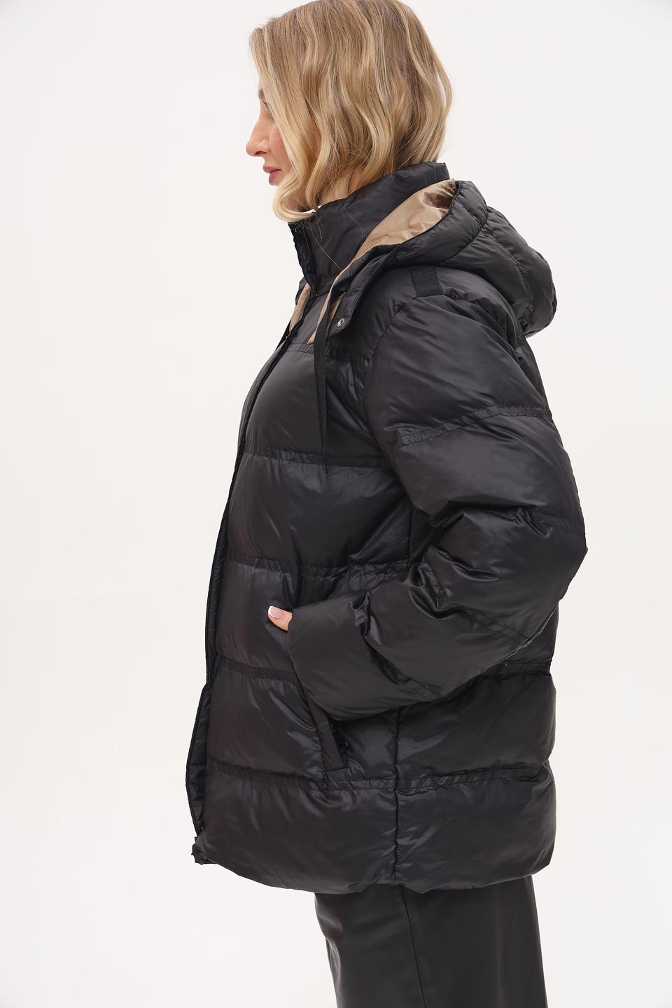 Куртка White Label чёрная стеганая