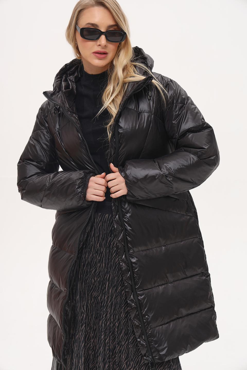Пальто White Label стеганое чёрное