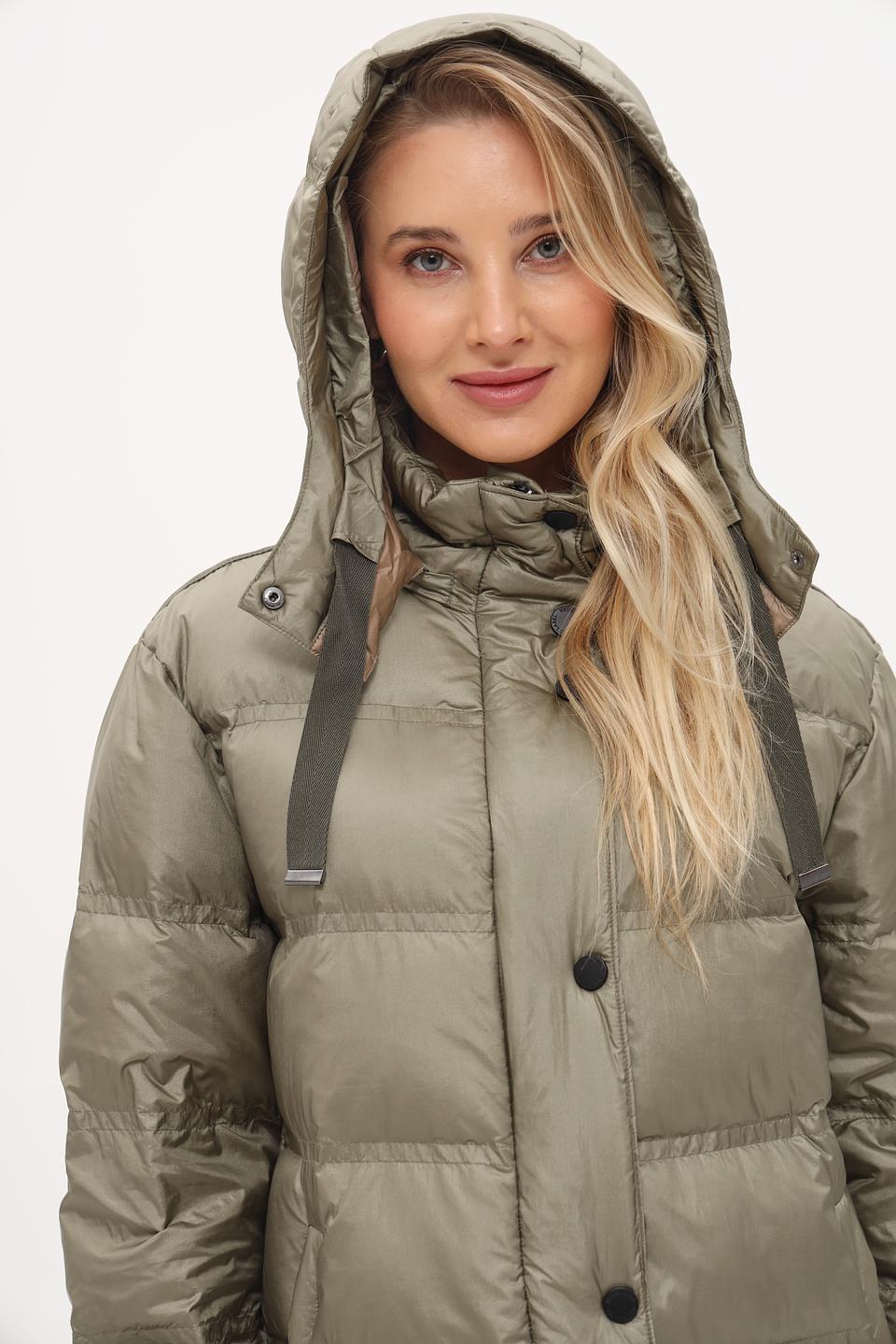 Пальто White Label стеганое хаки
