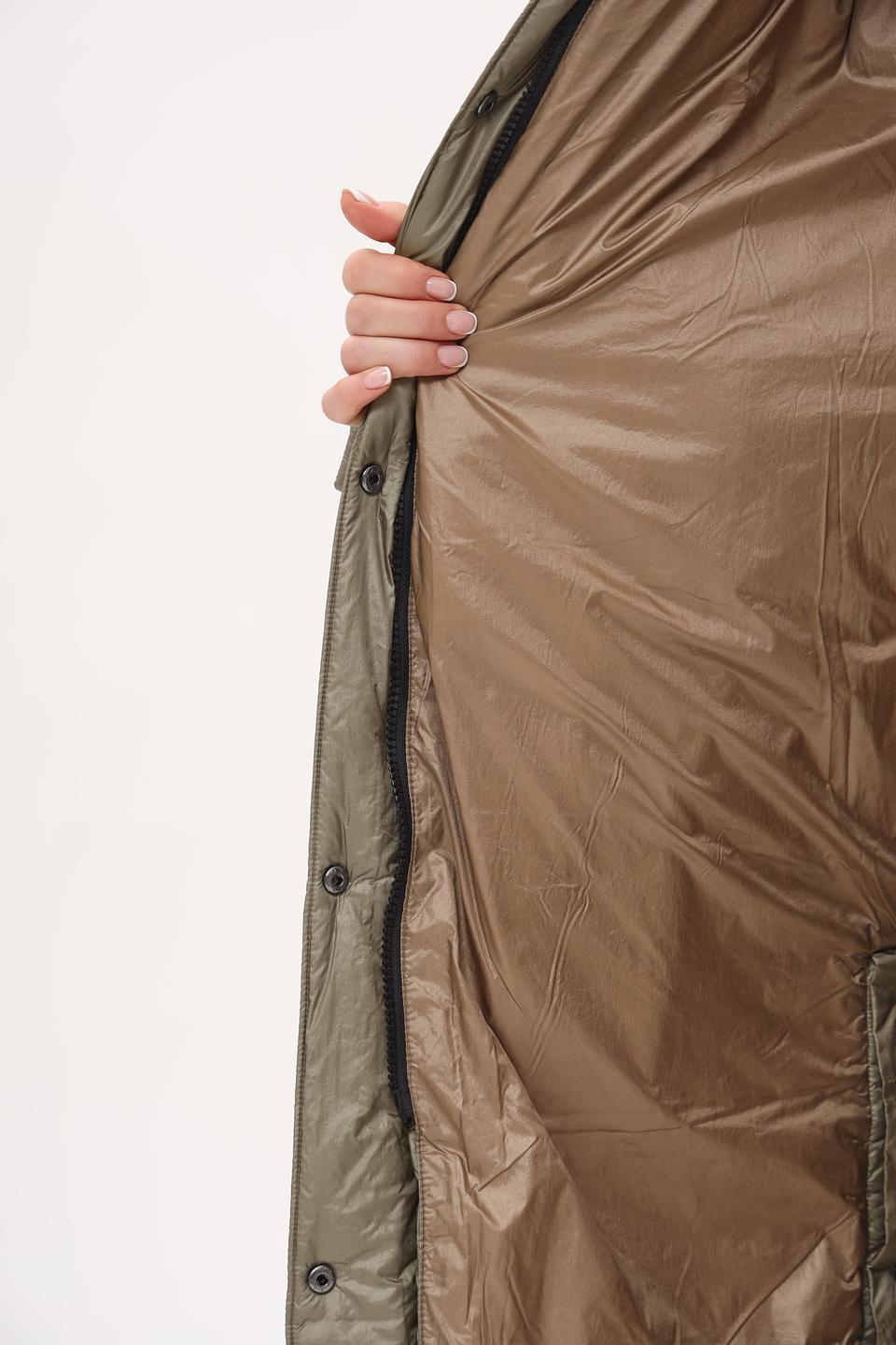 Пальто White Label стеганое хаки