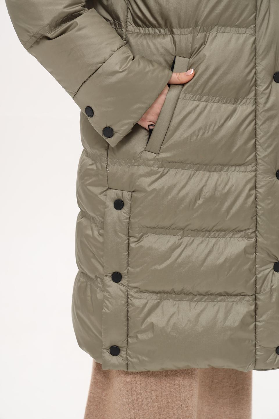 Пальто White Label стеганое хаки