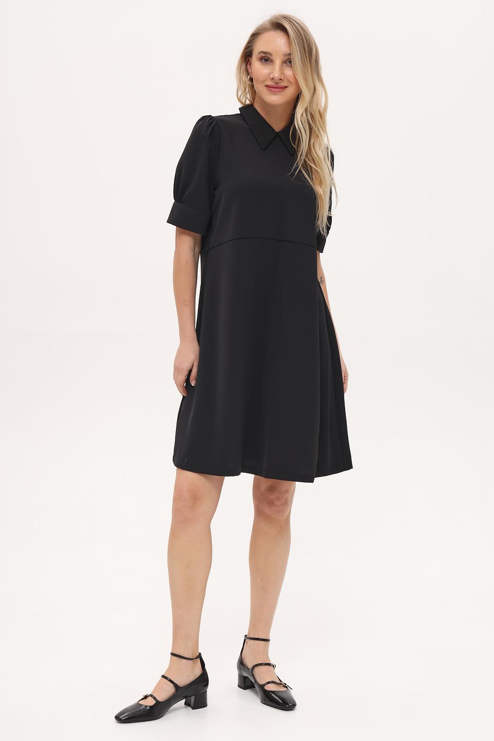 Платье Seidensticker чёрное с воротником