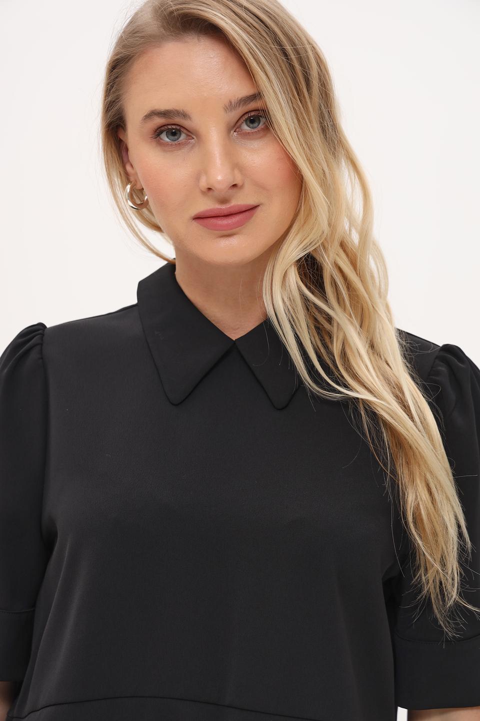 Платье Seidensticker чёрное с воротником