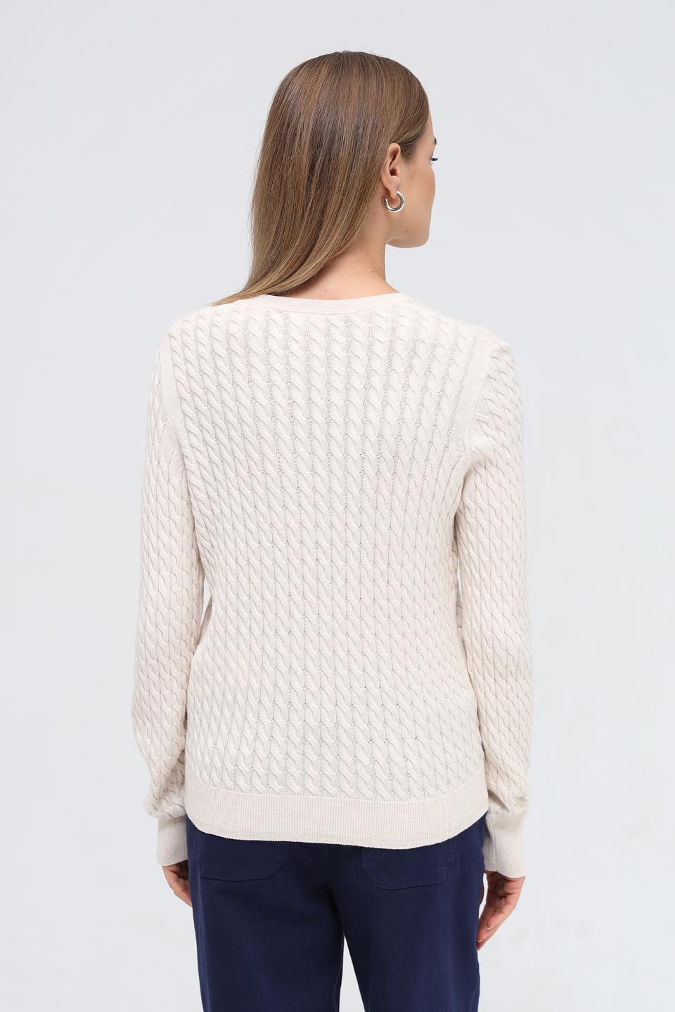 Пуловер Gerry Weber с косами бежевый