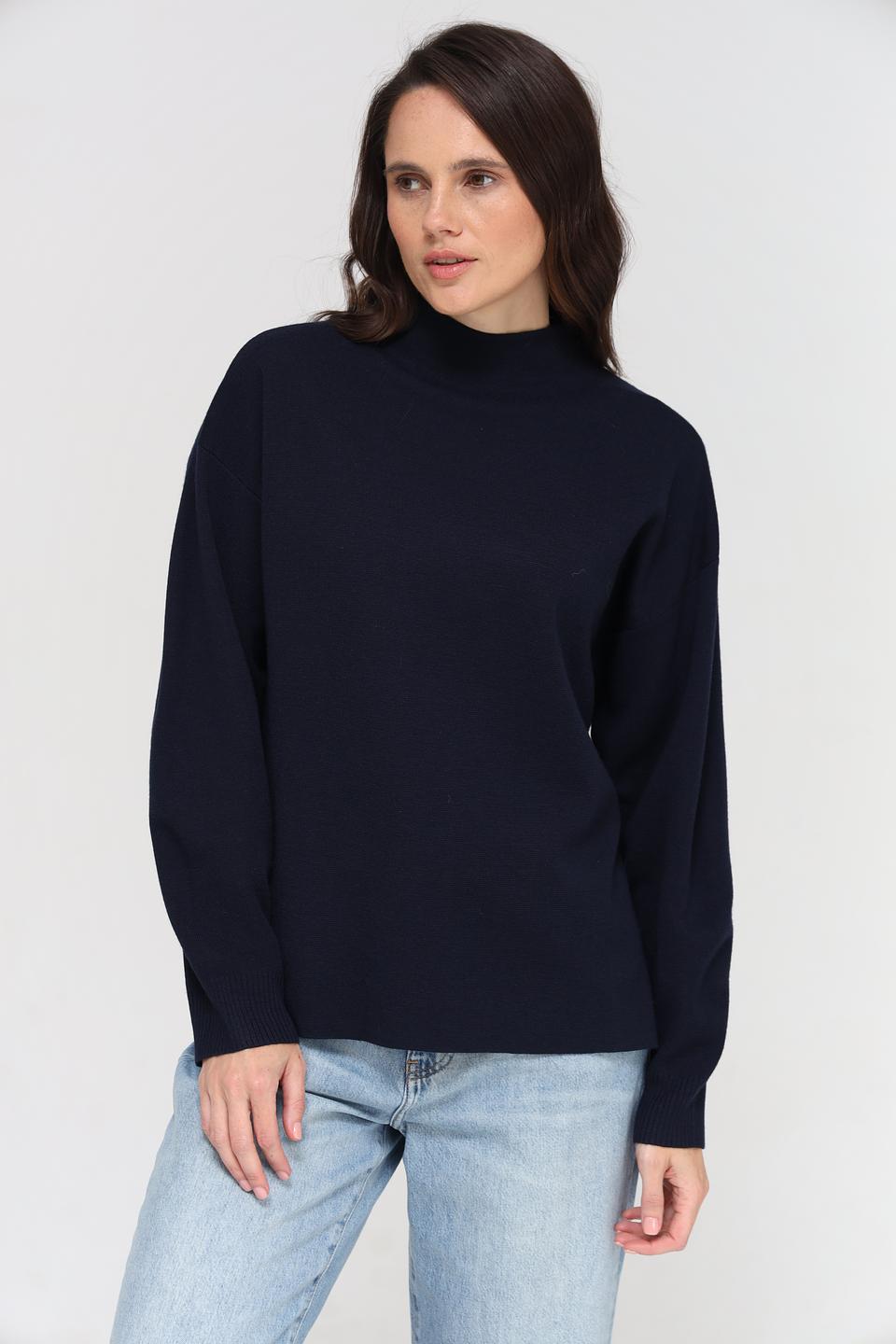Пуловер UNQ женский тёмно-синий