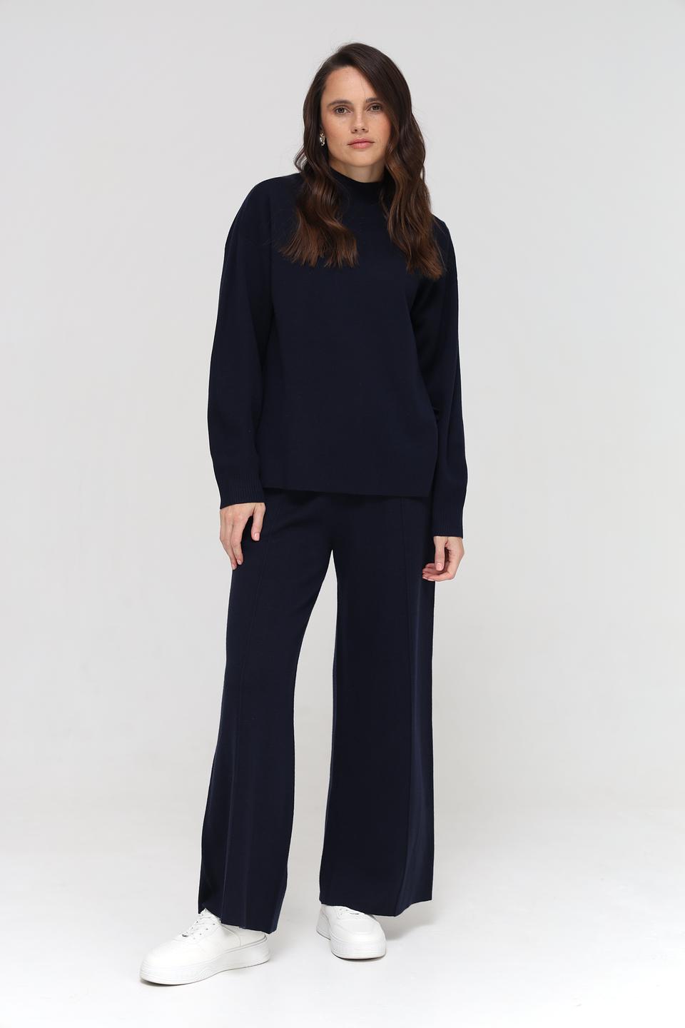 Пуловер UNQ женский тёмно-синий