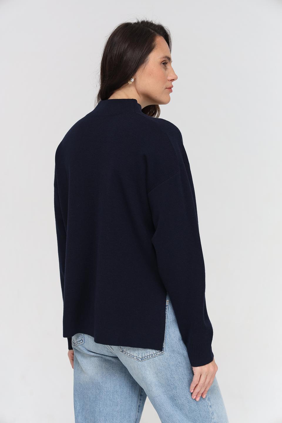 Пуловер UNQ женский тёмно-синий
