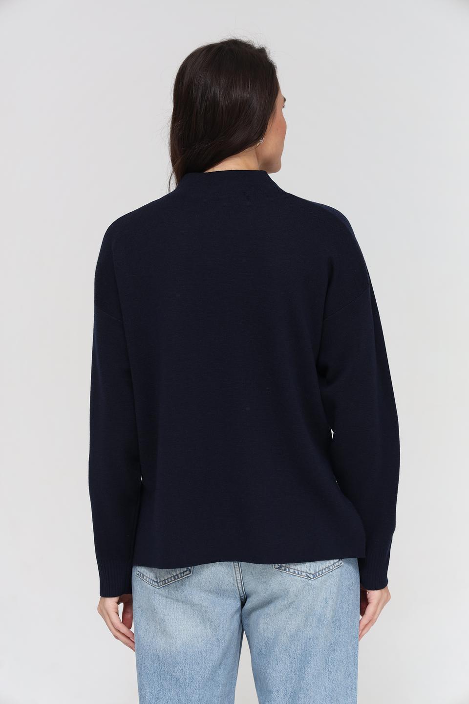 Пуловер UNQ женский тёмно-синий