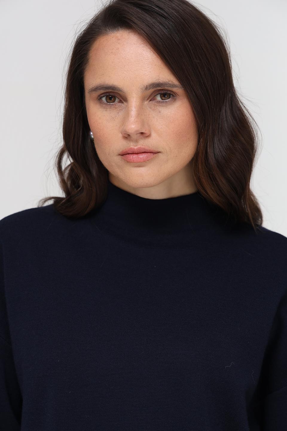 Пуловер UNQ женский тёмно-синий