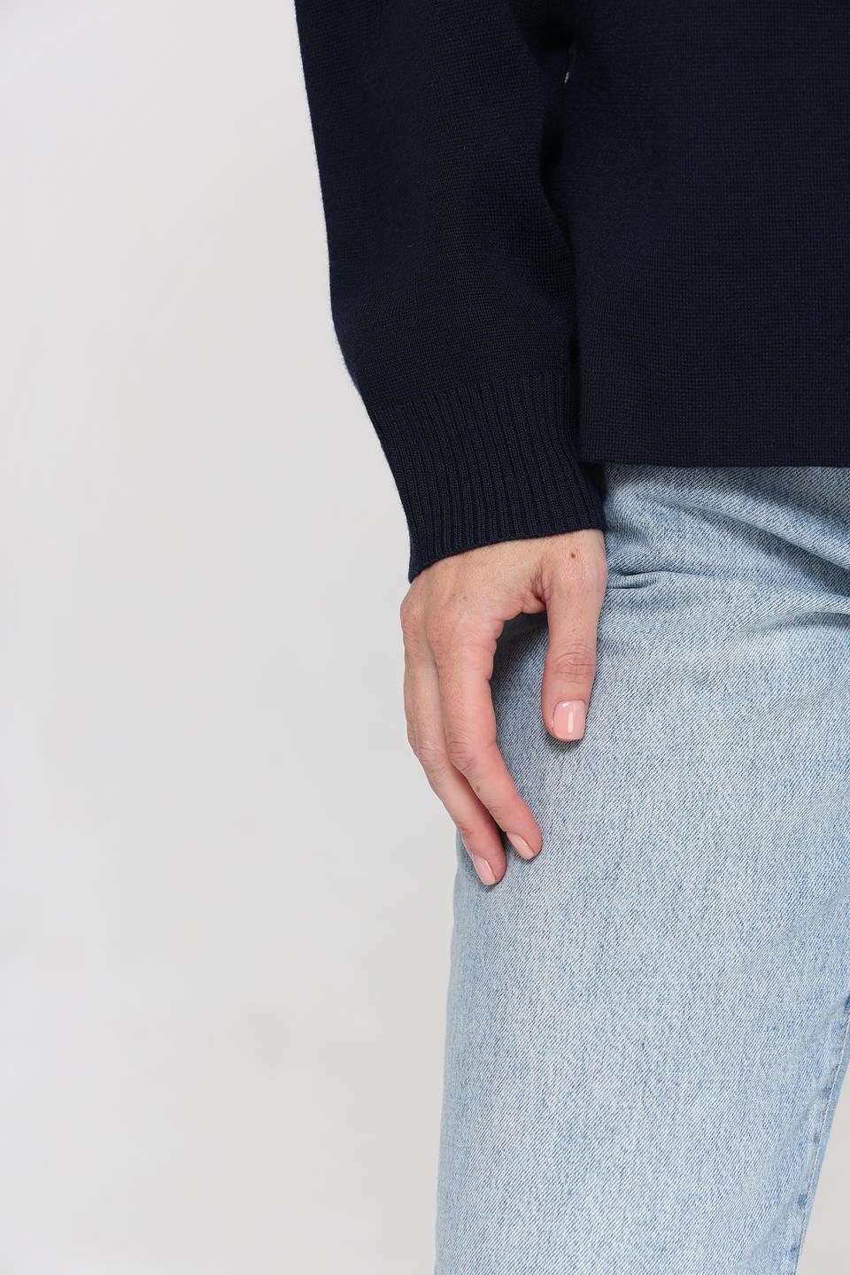 Пуловер UNQ женский тёмно-синий