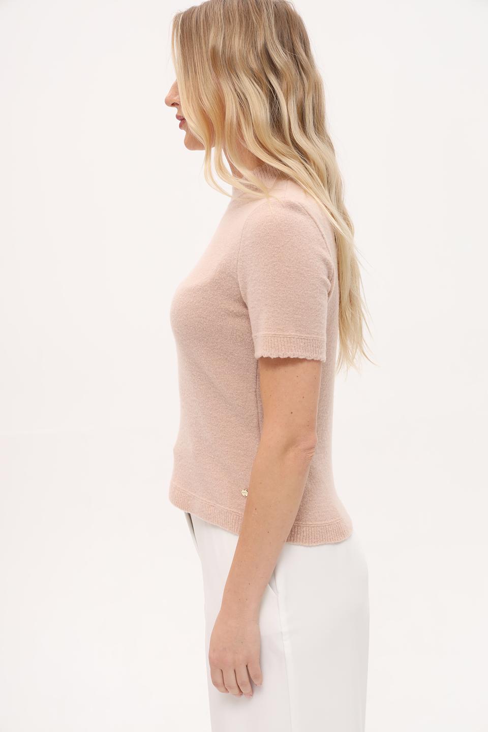 Пуловер Marc Cain с воротником-стойкой бежевый