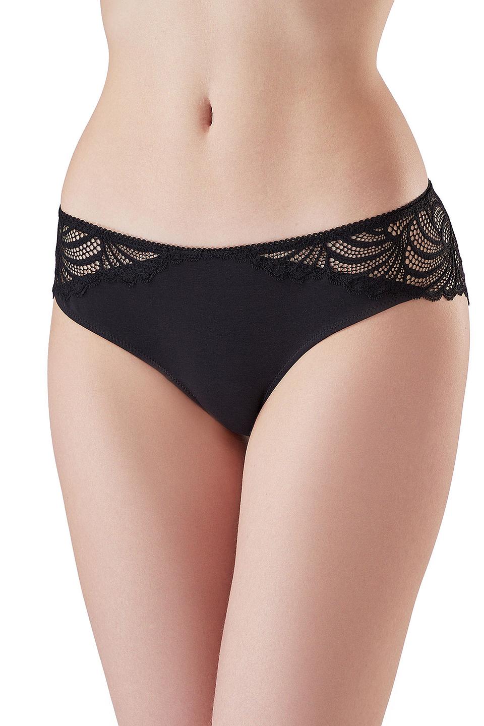 Трусы Lowry с кружевом чёрные