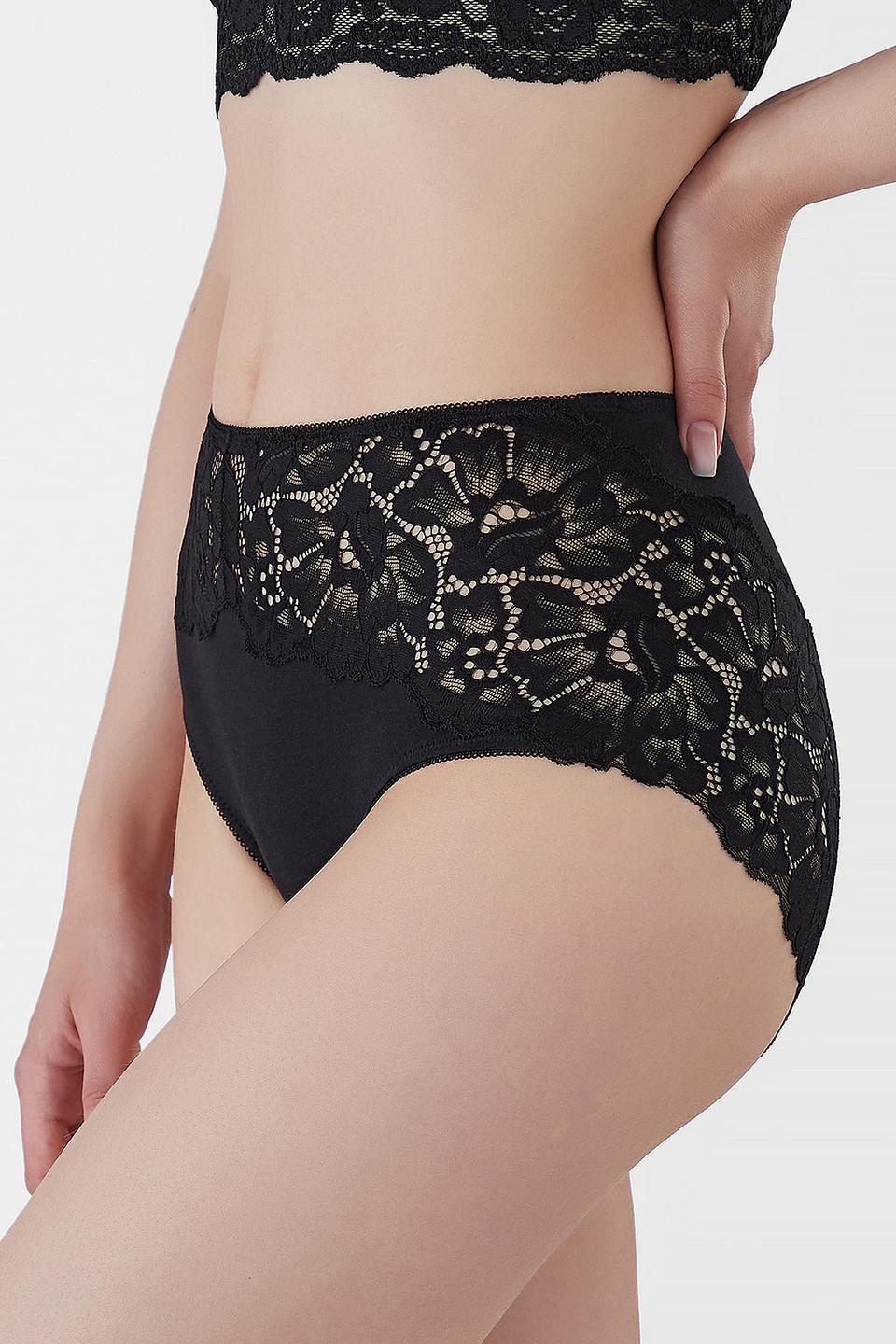 Трусы Lowry с кружевом чёрные