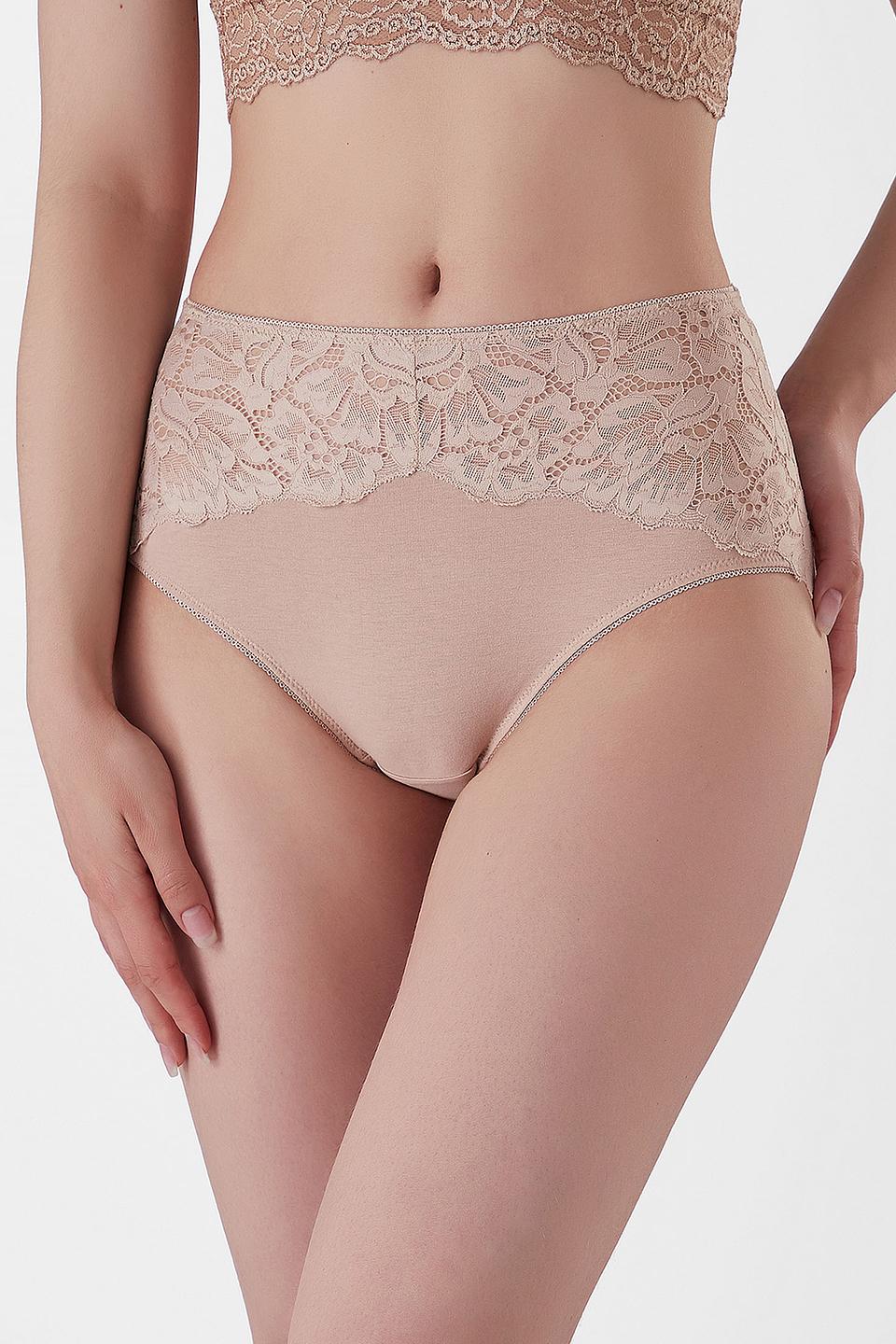 Трусы Lowry с кружевом бежевые