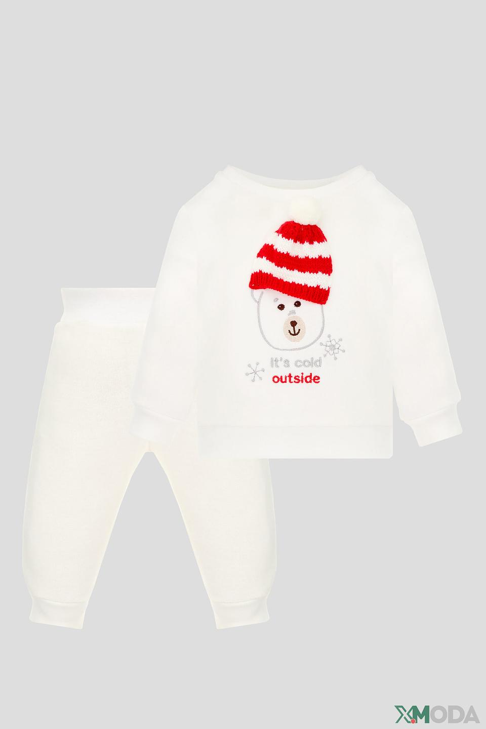 Комплект Choupette с мишкой кремовый