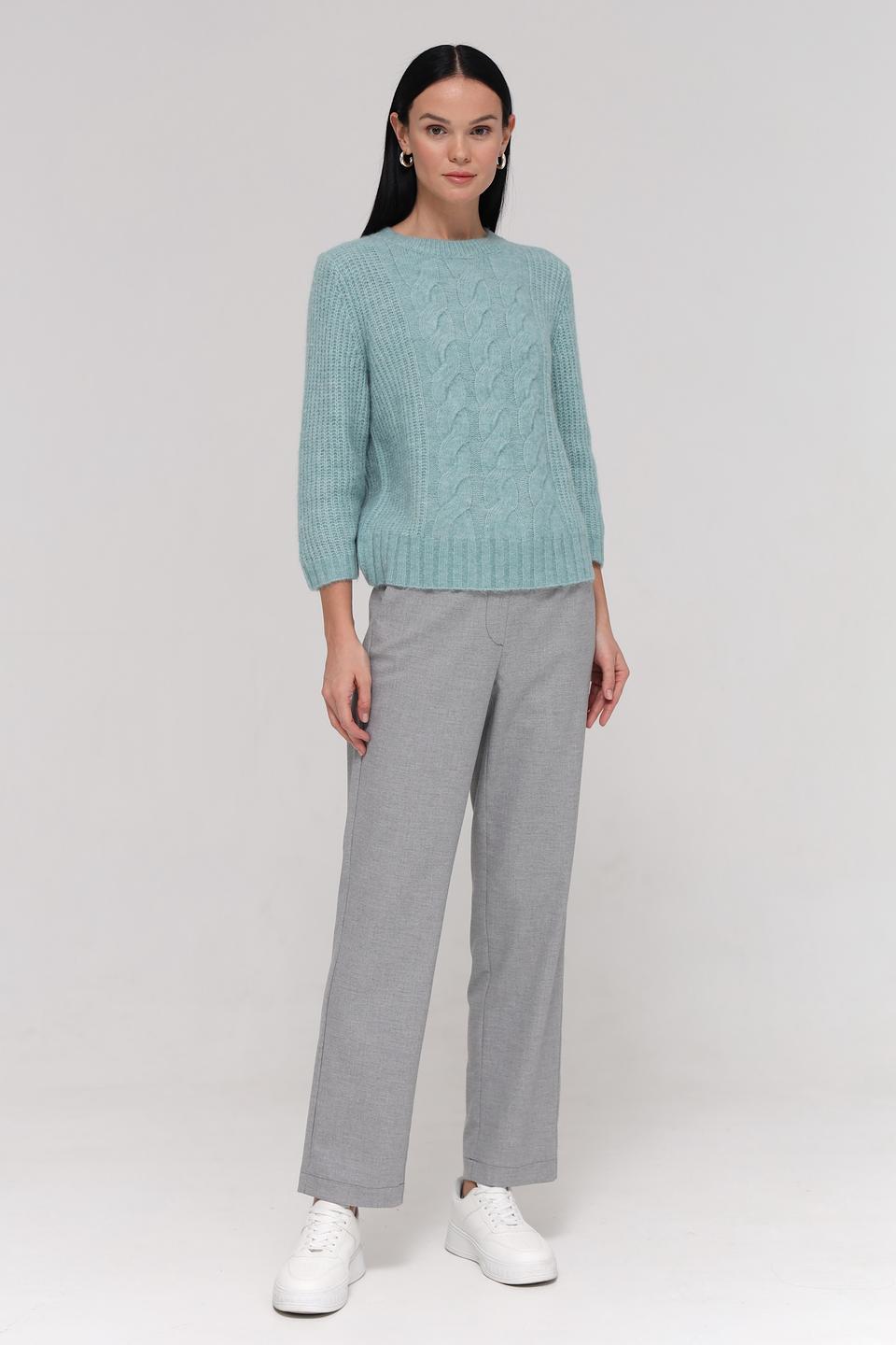 Пуловер Lecomte мятный с косами