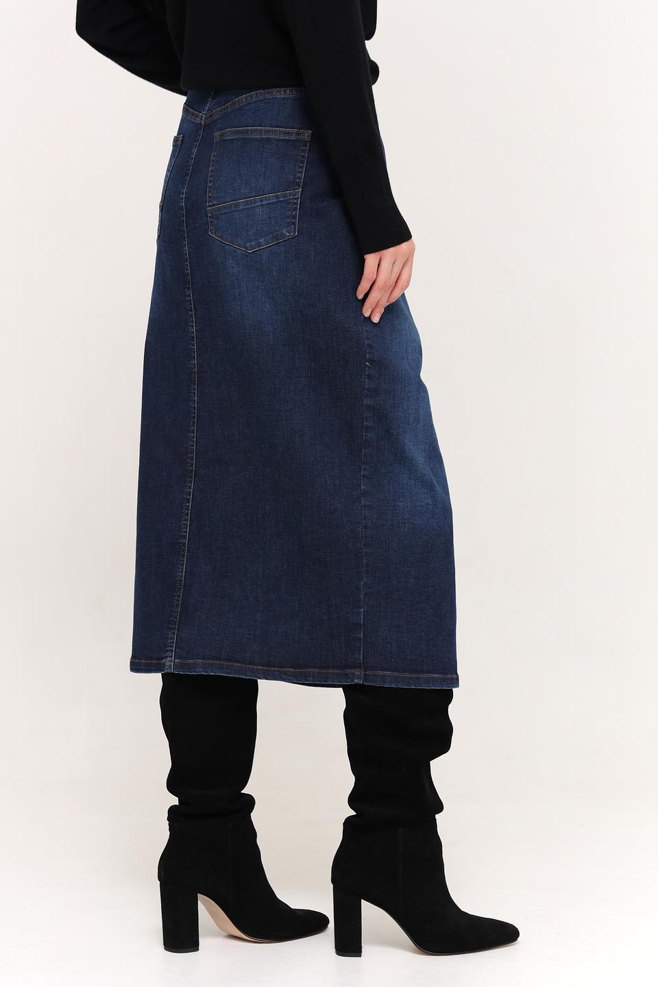 Юбка Betty Barclay деним с разрезом