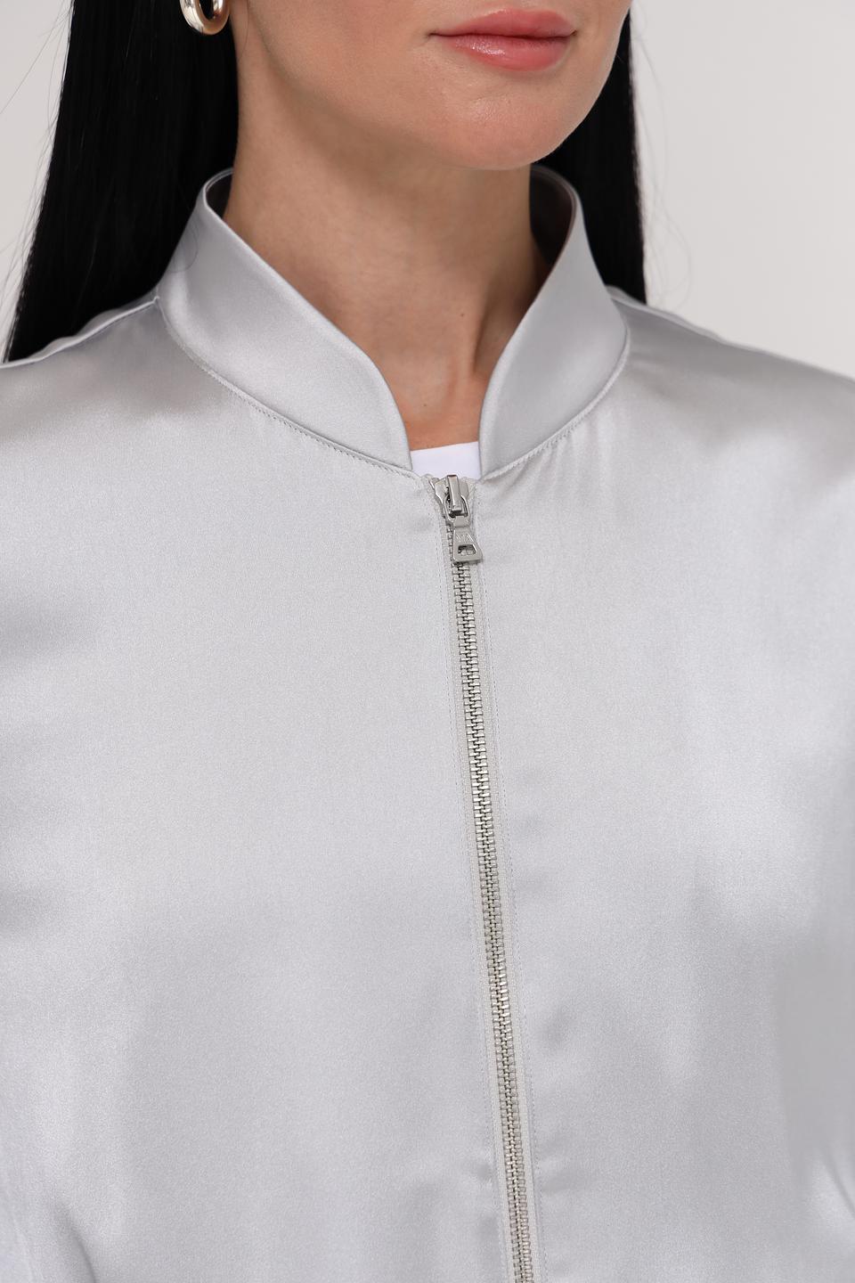 Жакет Marc Aurel атласный серый