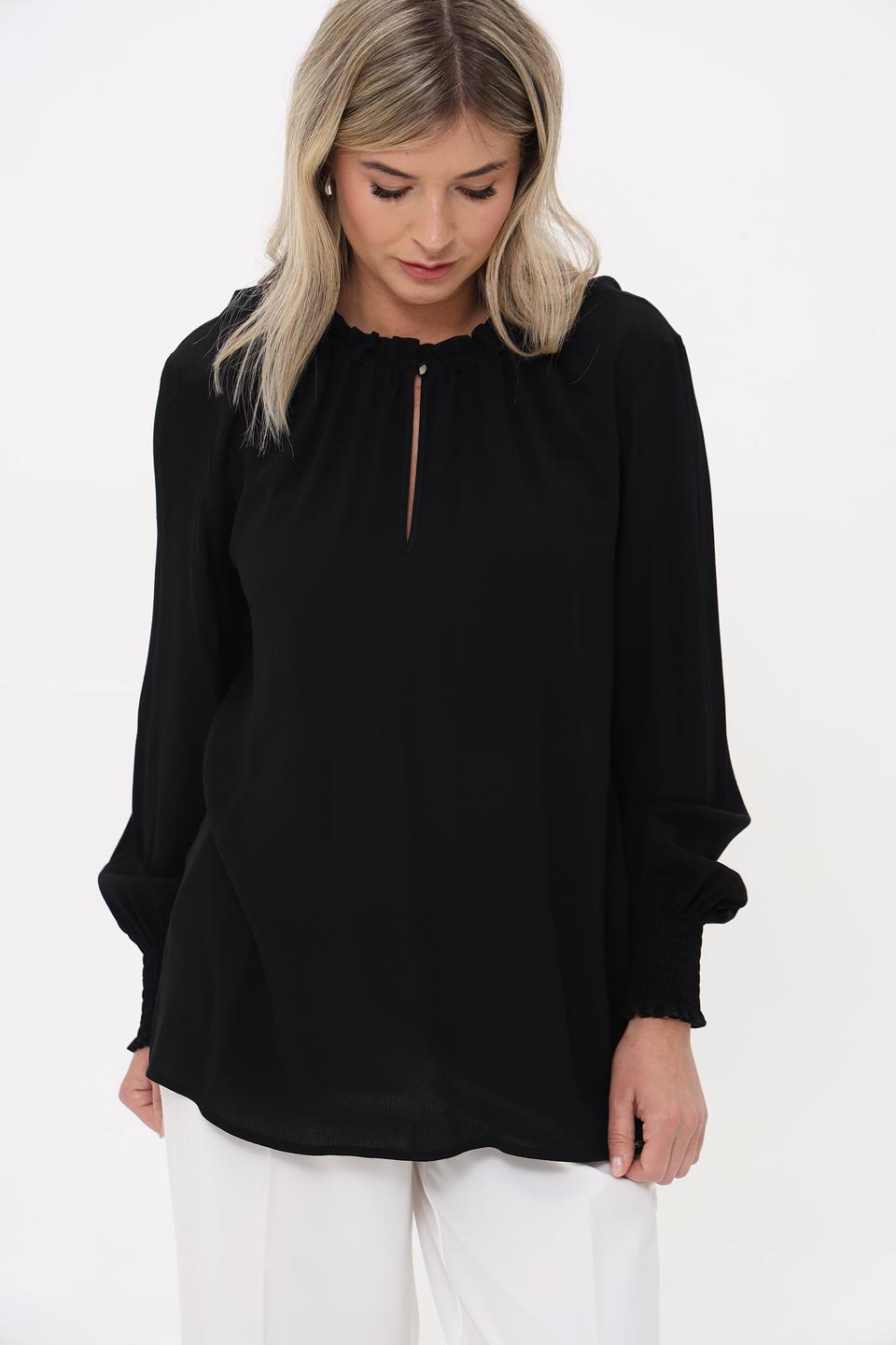Блуза Cinque чёрная с рукавами-фонариками