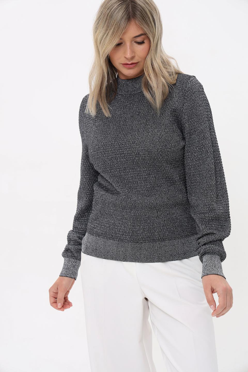 Пуловер Taifun с блестками серый