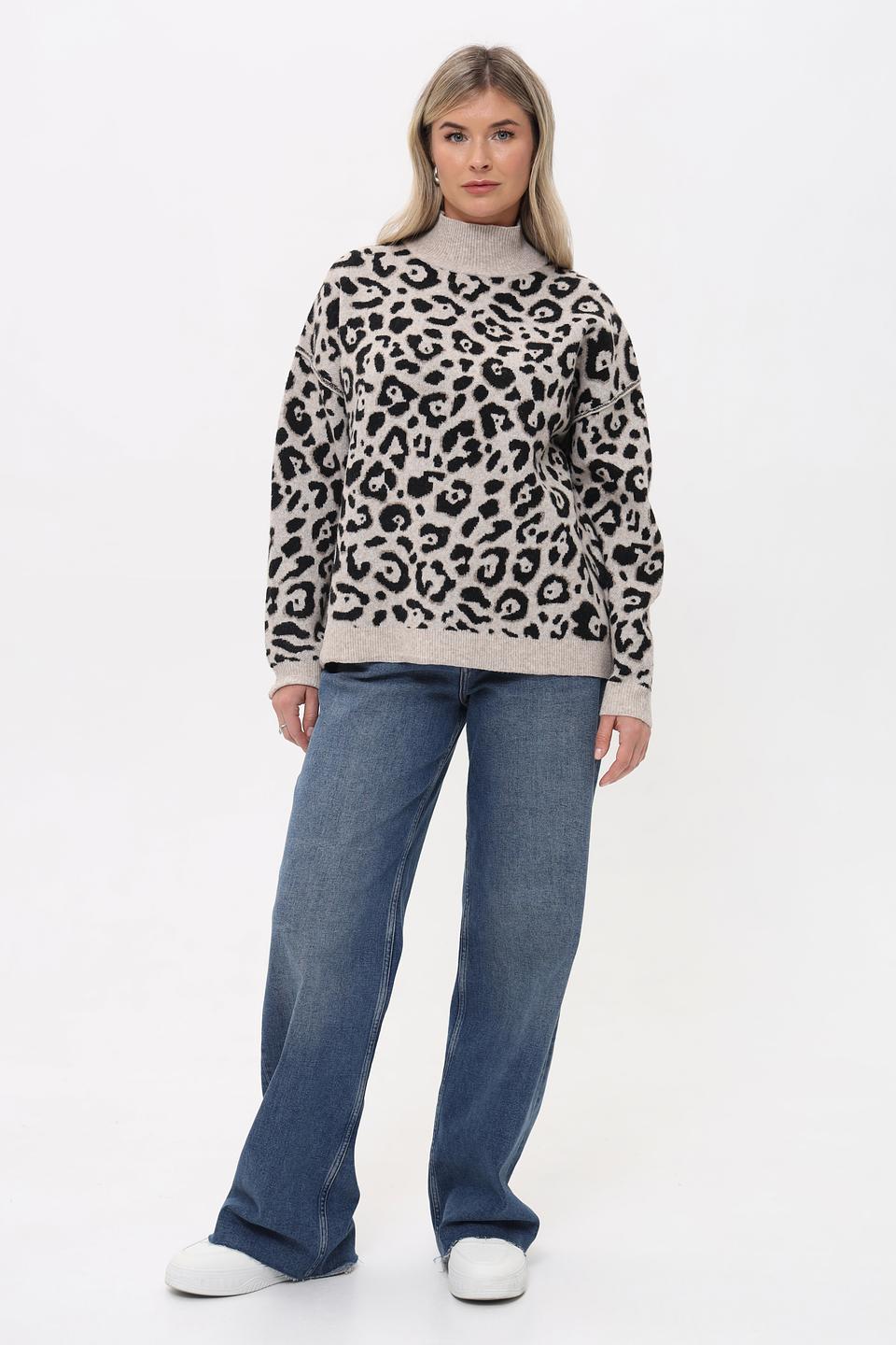 Пуловер Broadway с леопардовым принтом