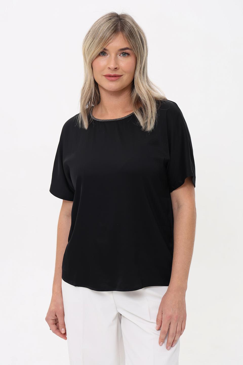 Блуза Gerry Weber чёрная с отделкой