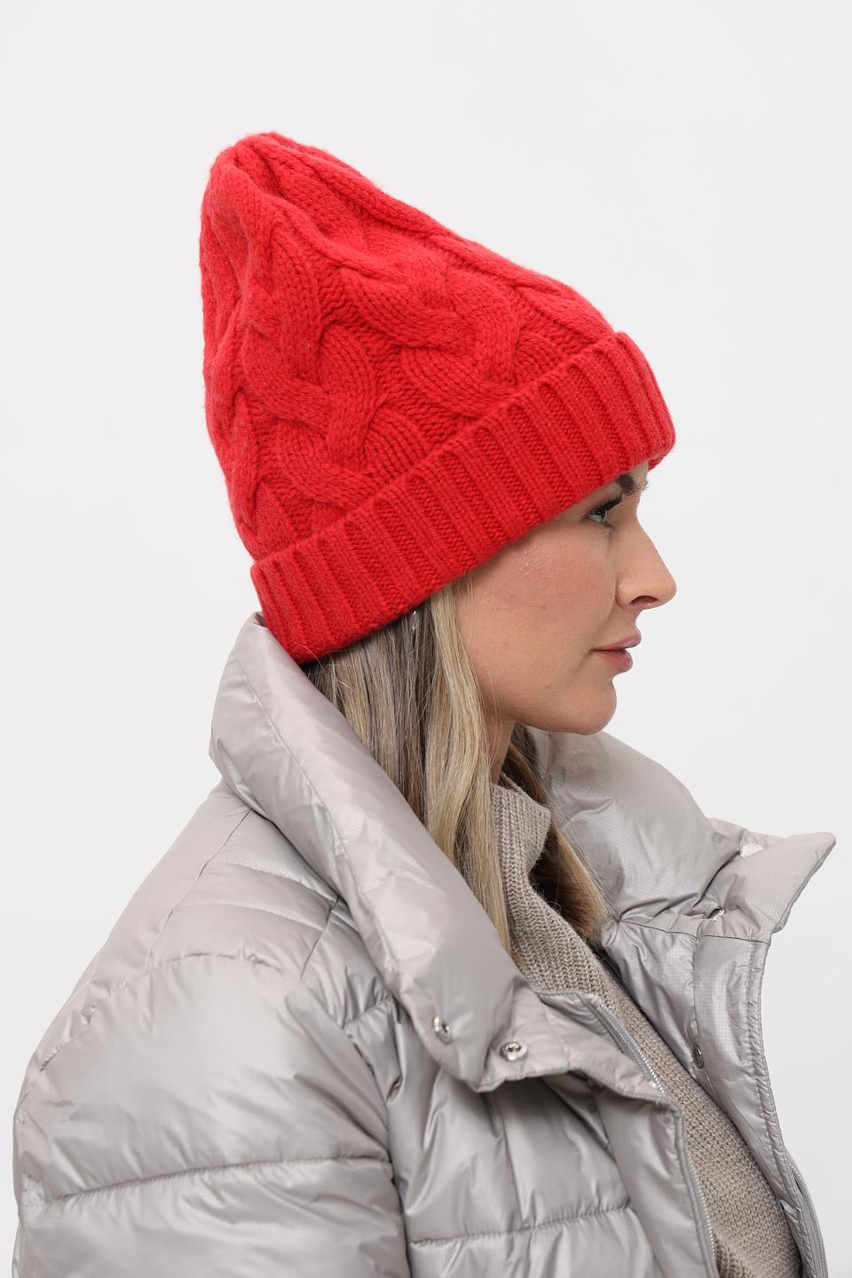 Шапка Roeckl вязаная красная