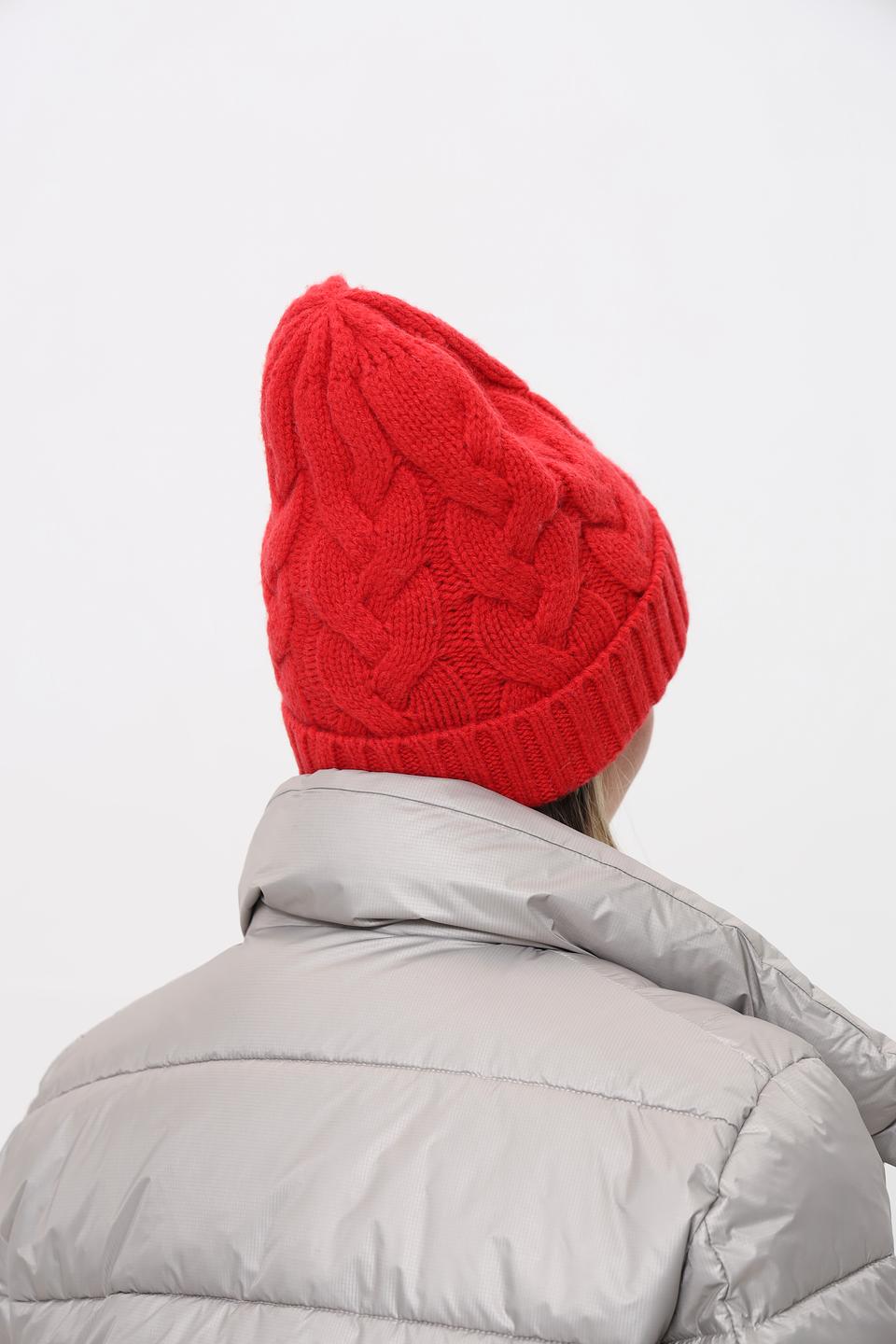 Шапка Roeckl вязаная красная