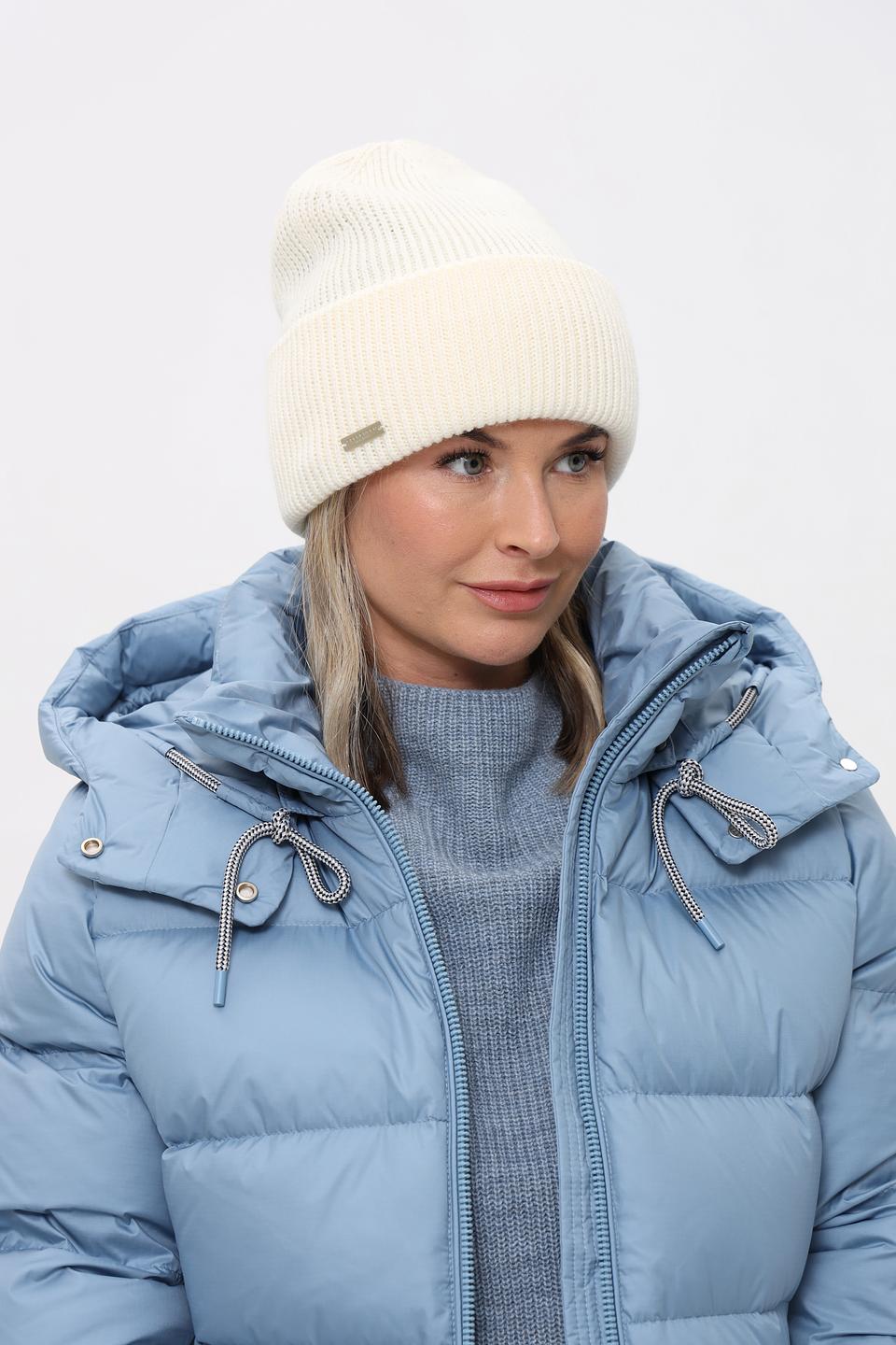 Шапка Seeberger вязаная белая