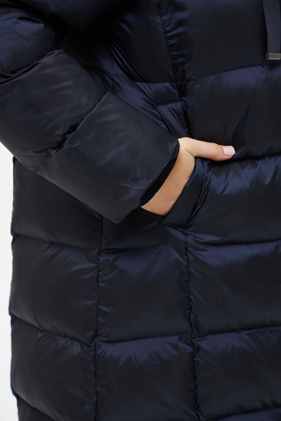 Пальто Baronia стеганое тёмно-синее