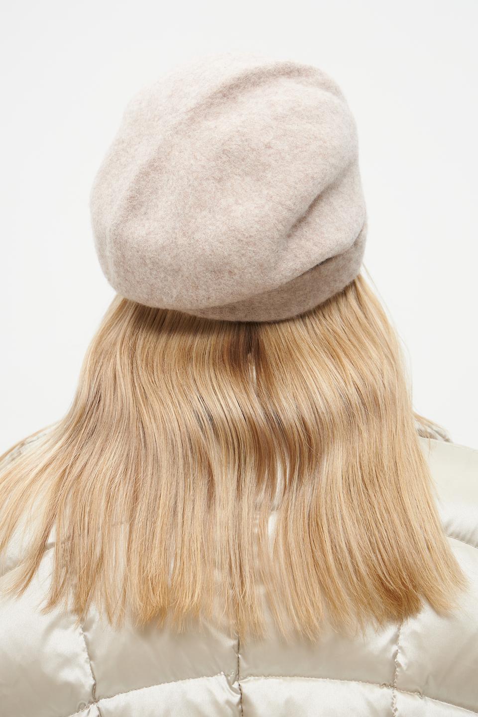 Берет Seeberger шерстяной бежевый