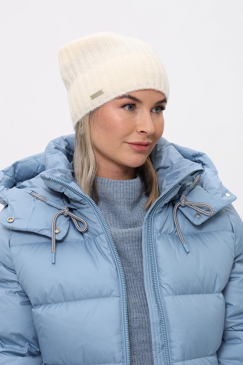 Шапка Seeberger вязаная кремовая