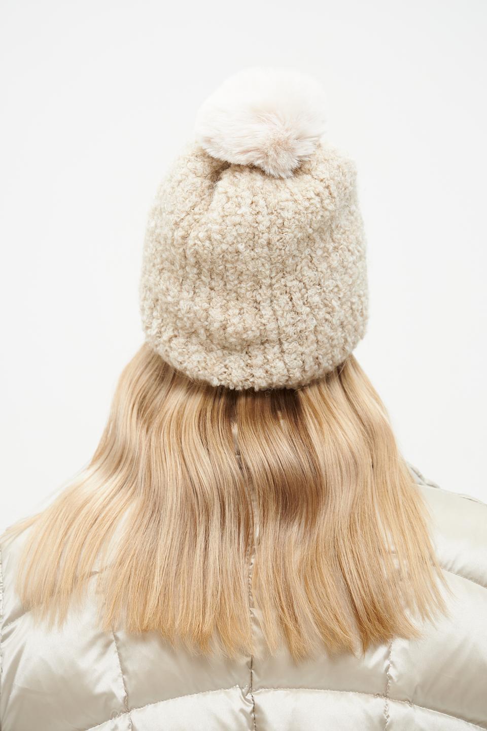 Шапка Marhatter вязаная бежевая