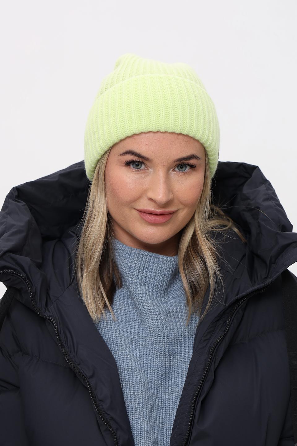 Шапка Fraas кашемир лайм