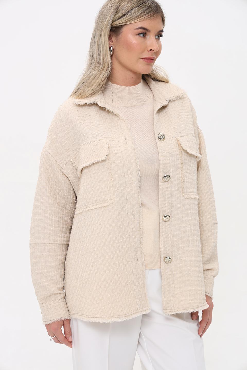 Жакет Lecomte бежевый оверсайз