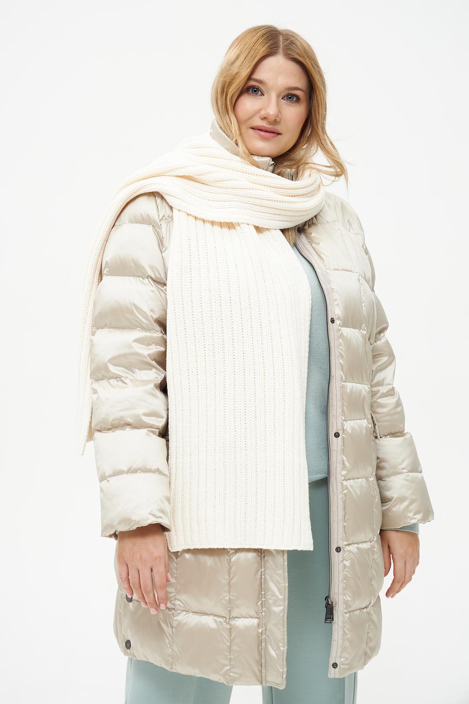 Шарф Oui вязаный кремовый