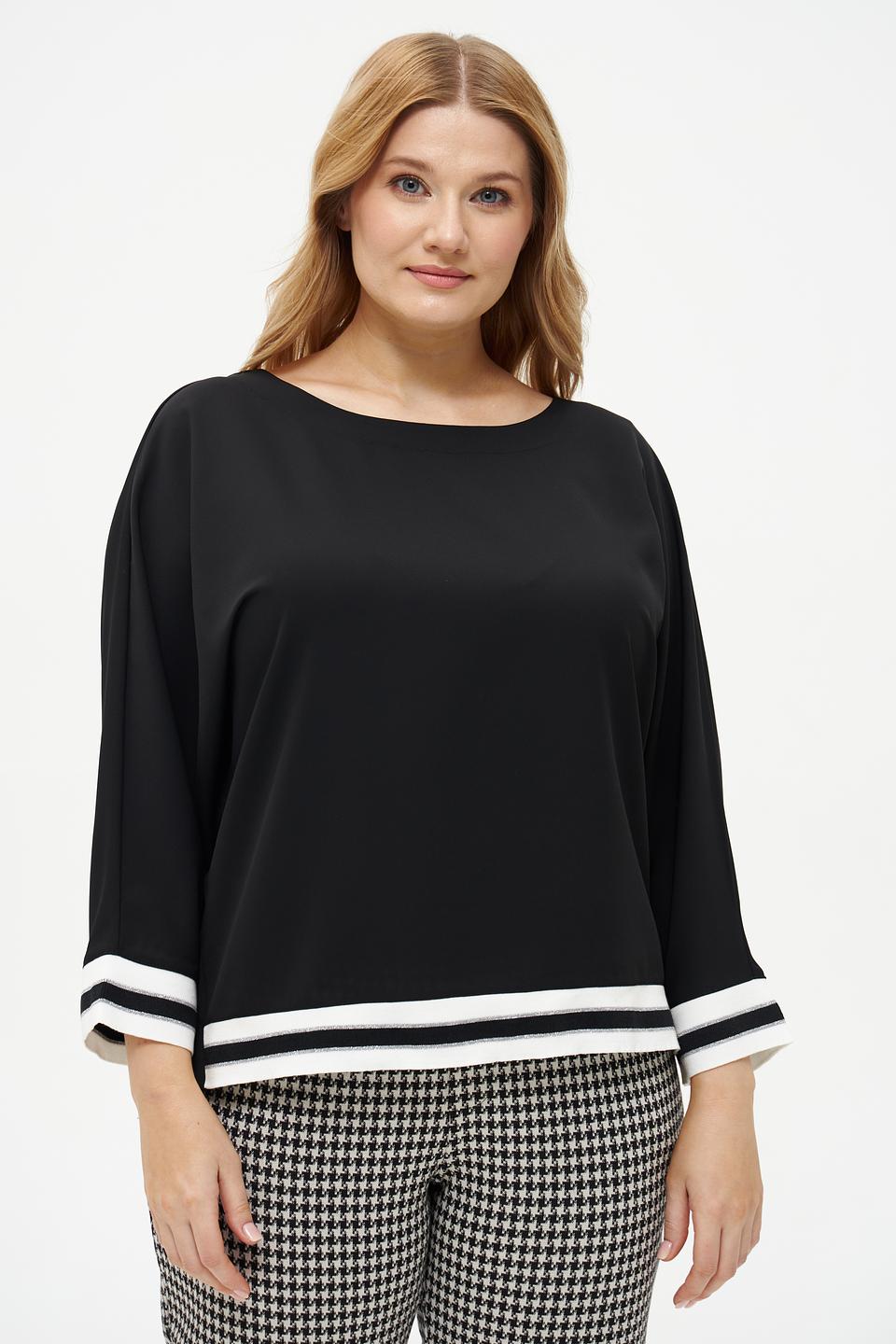 Блуза Margittes с полосками чёрная