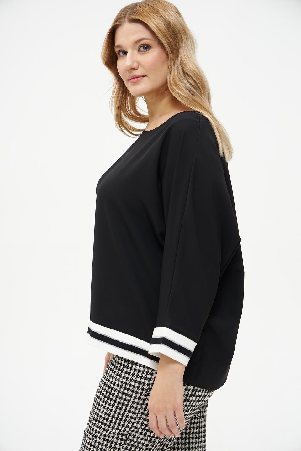 Блуза Margittes с полосками чёрная