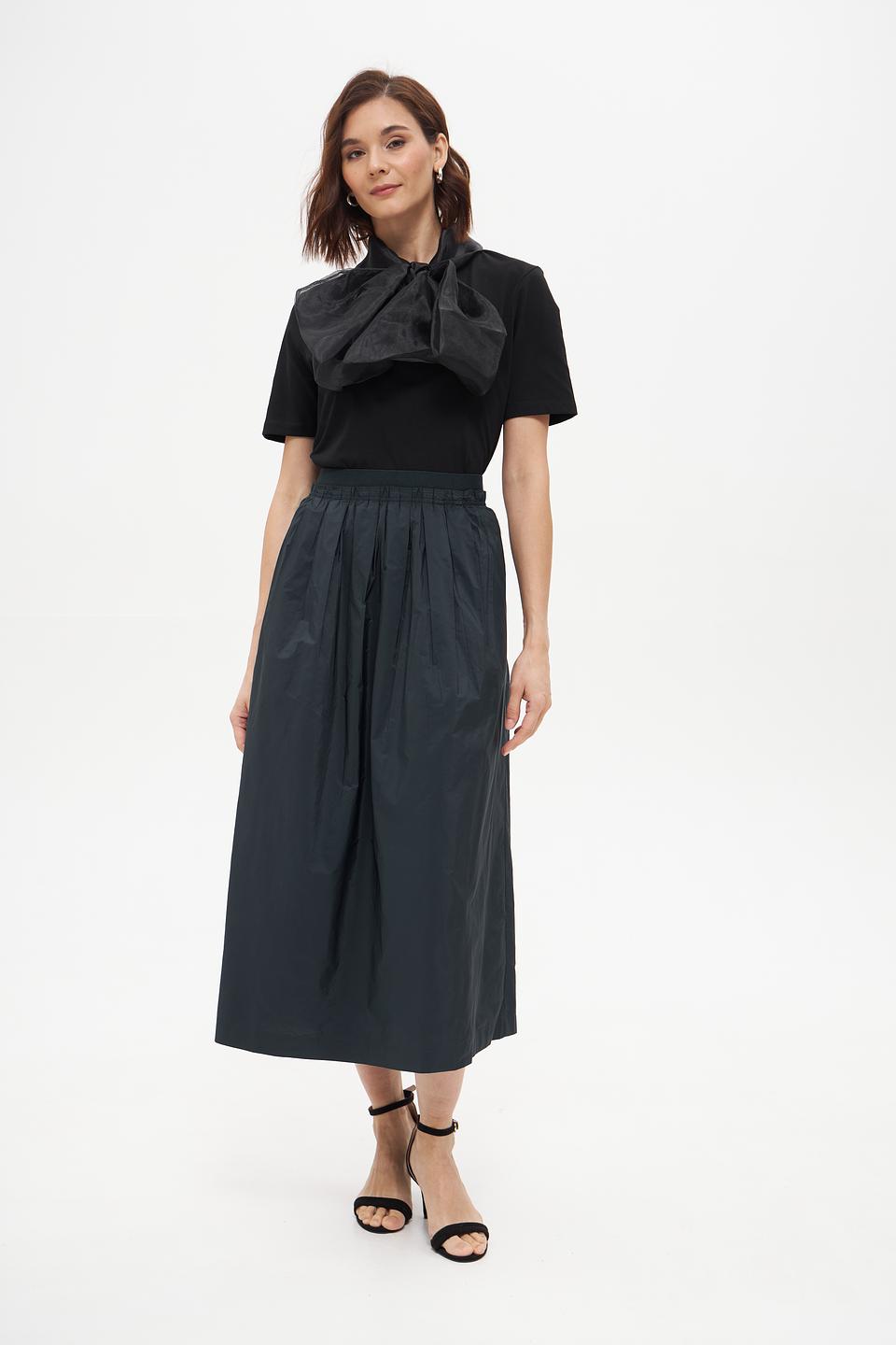 Юбка Rich and Royal плиссированная тёмно-зелёная