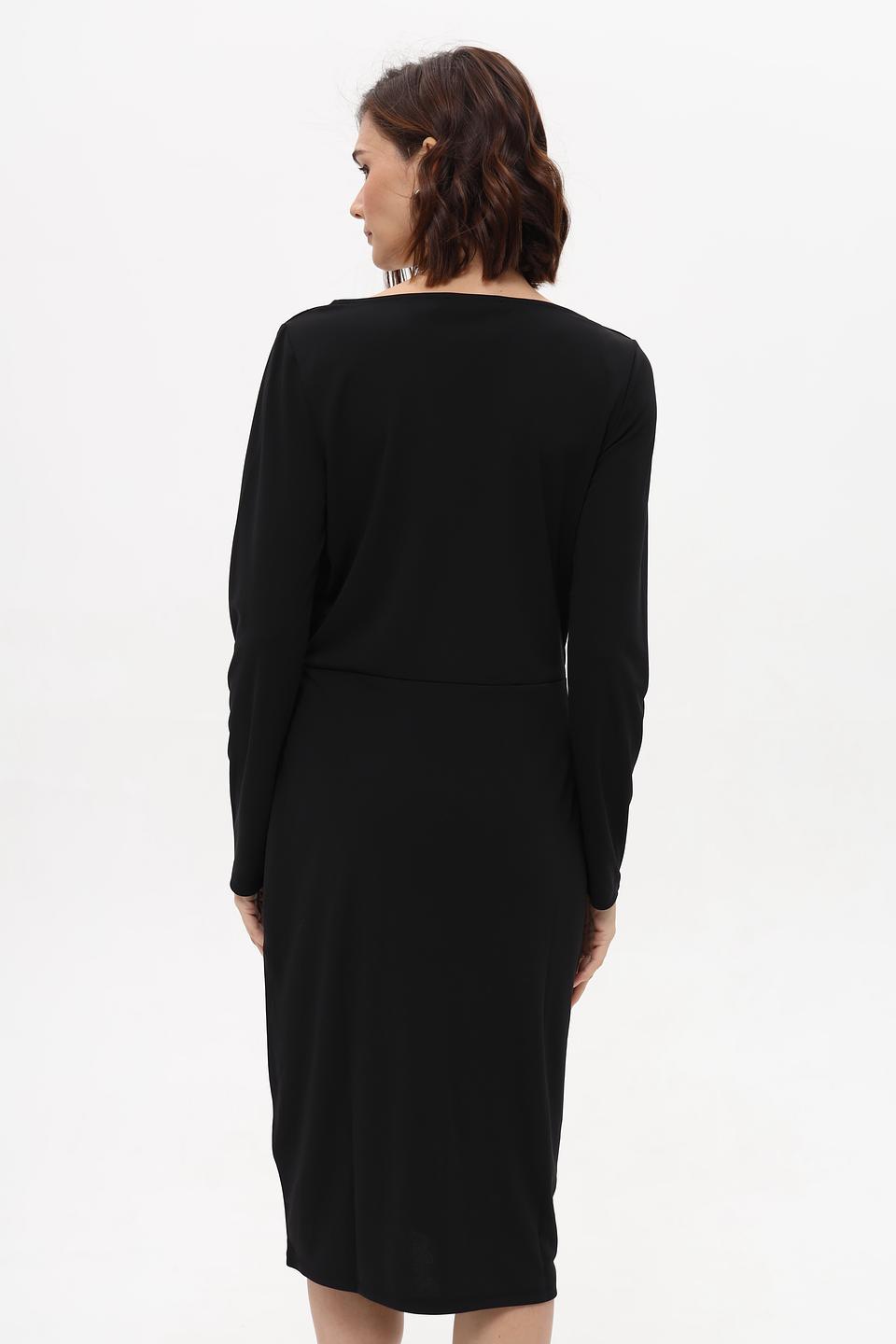 Платье Taifun с драпировкой чёрное