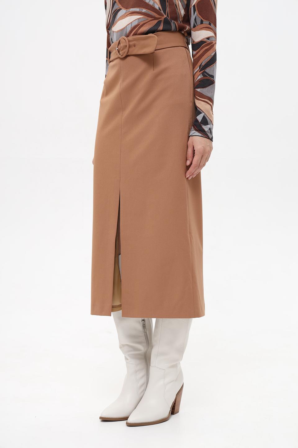 Юбка Betty Barclay с поясом бежевая