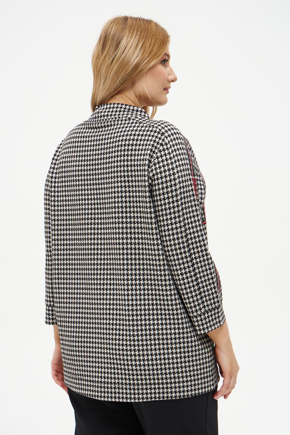 Пуловер Frapp в клетку с лентой