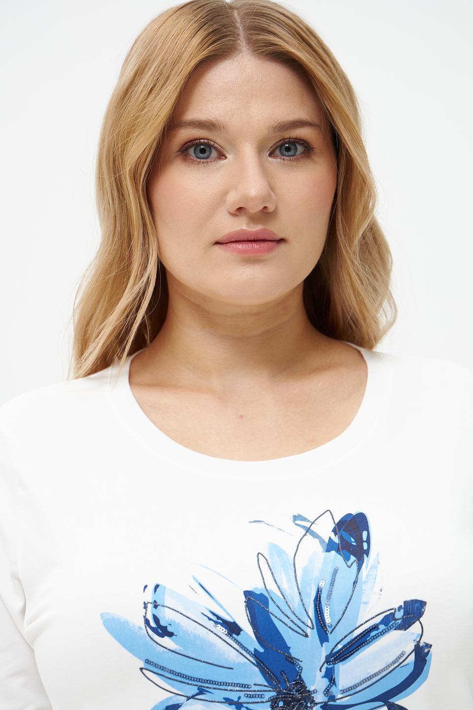 Футболка Rabe collection с цветочным принтом