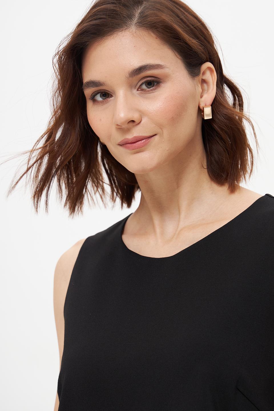 Платье Oui с бахромой чёрное