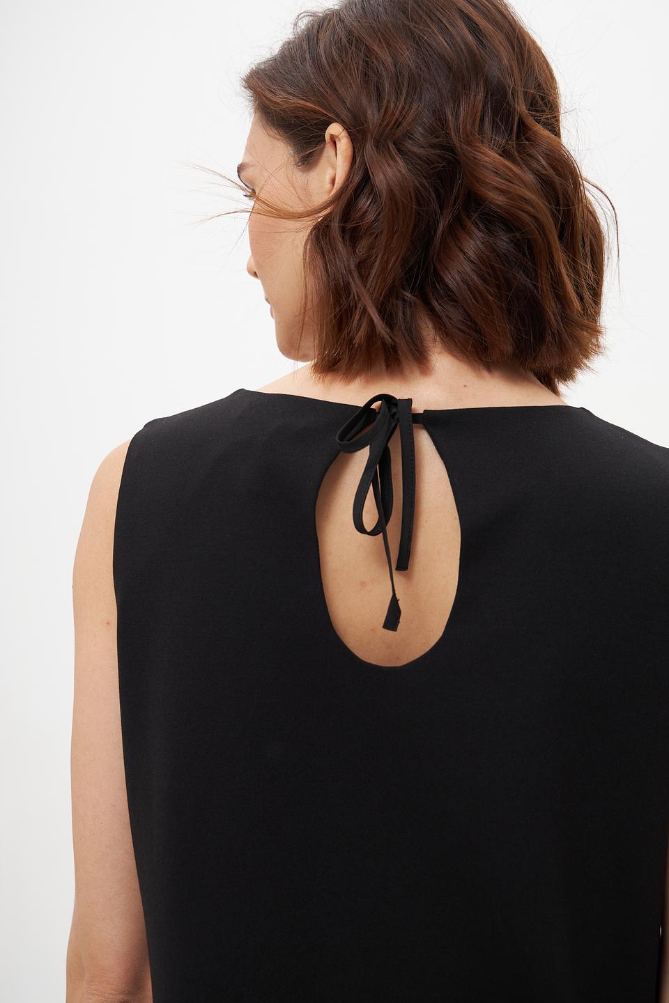 Платье Oui с бахромой чёрное