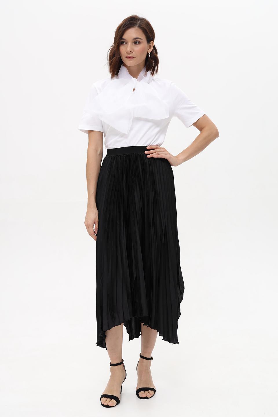 Юбка плиссе Oui чёрная