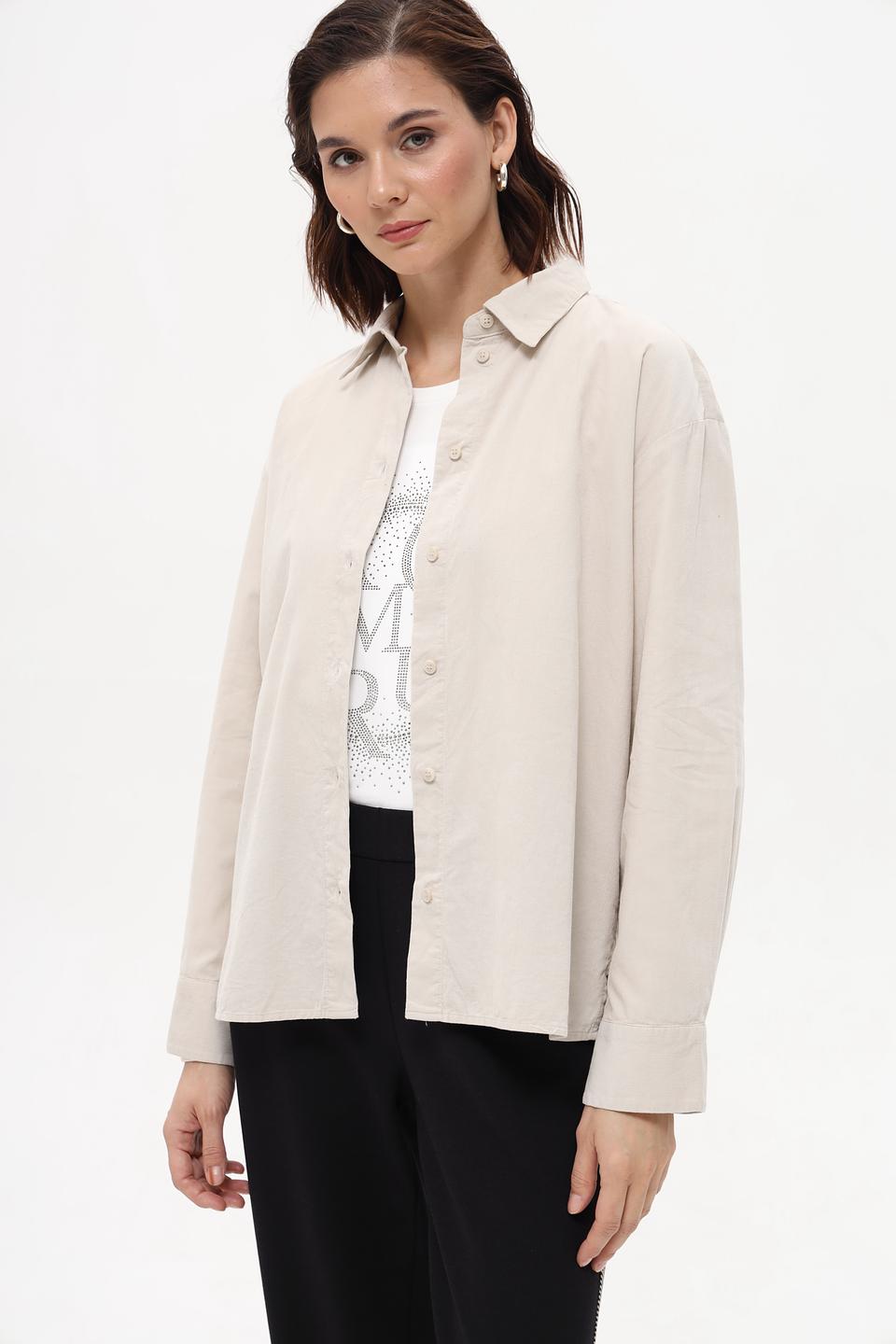 Рубашка Tom Tailor бежевая