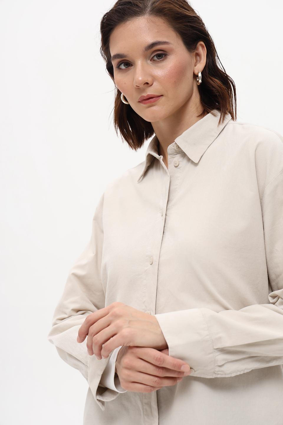 Рубашка Tom Tailor бежевая