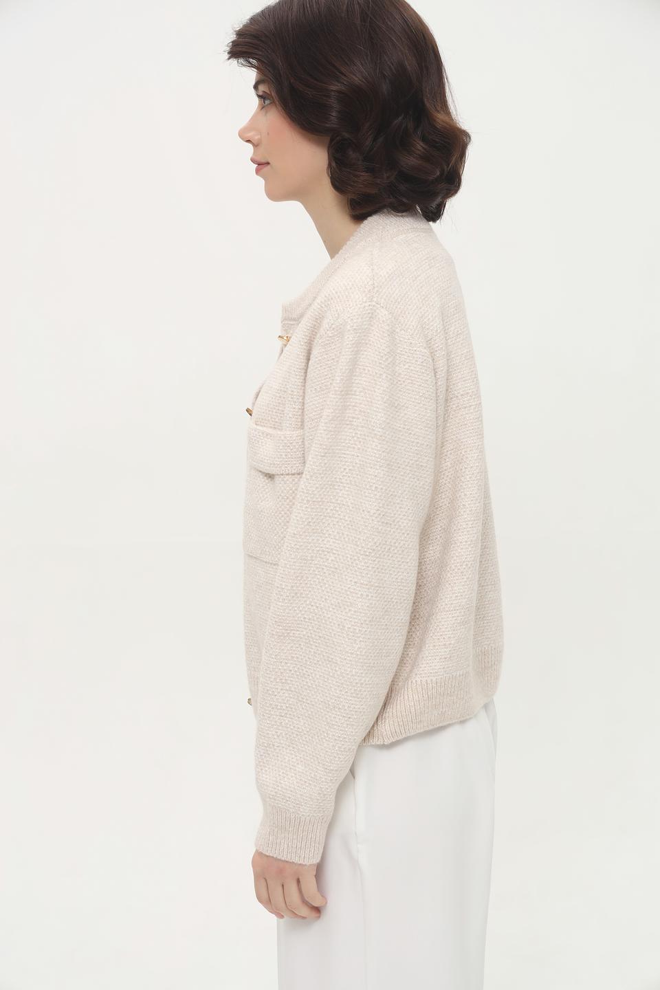 Жакет More and More вязаный бежевый