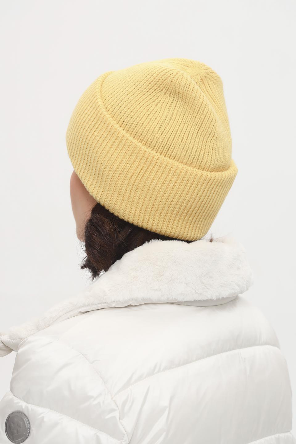 Шапка Seeberger вязаная жёлтая